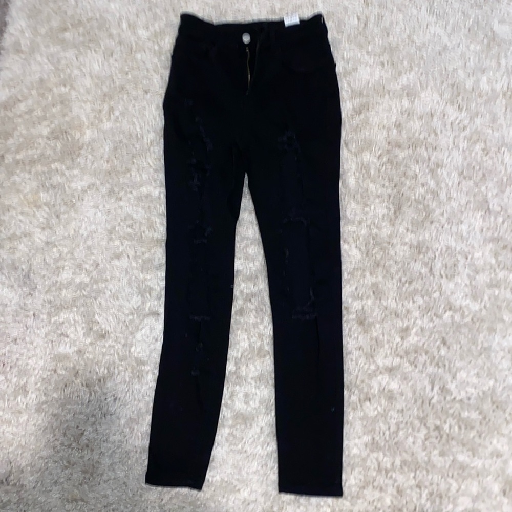 black skinny high rise jeans, size XS, brand new